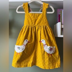 Baby Boden duck pinafore pinnie coverall dress
